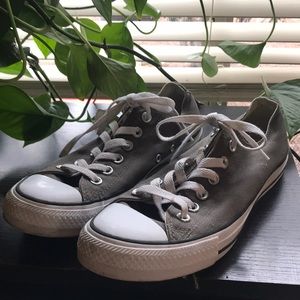 Gray and white Converse sneakers women’s size 8 barely used